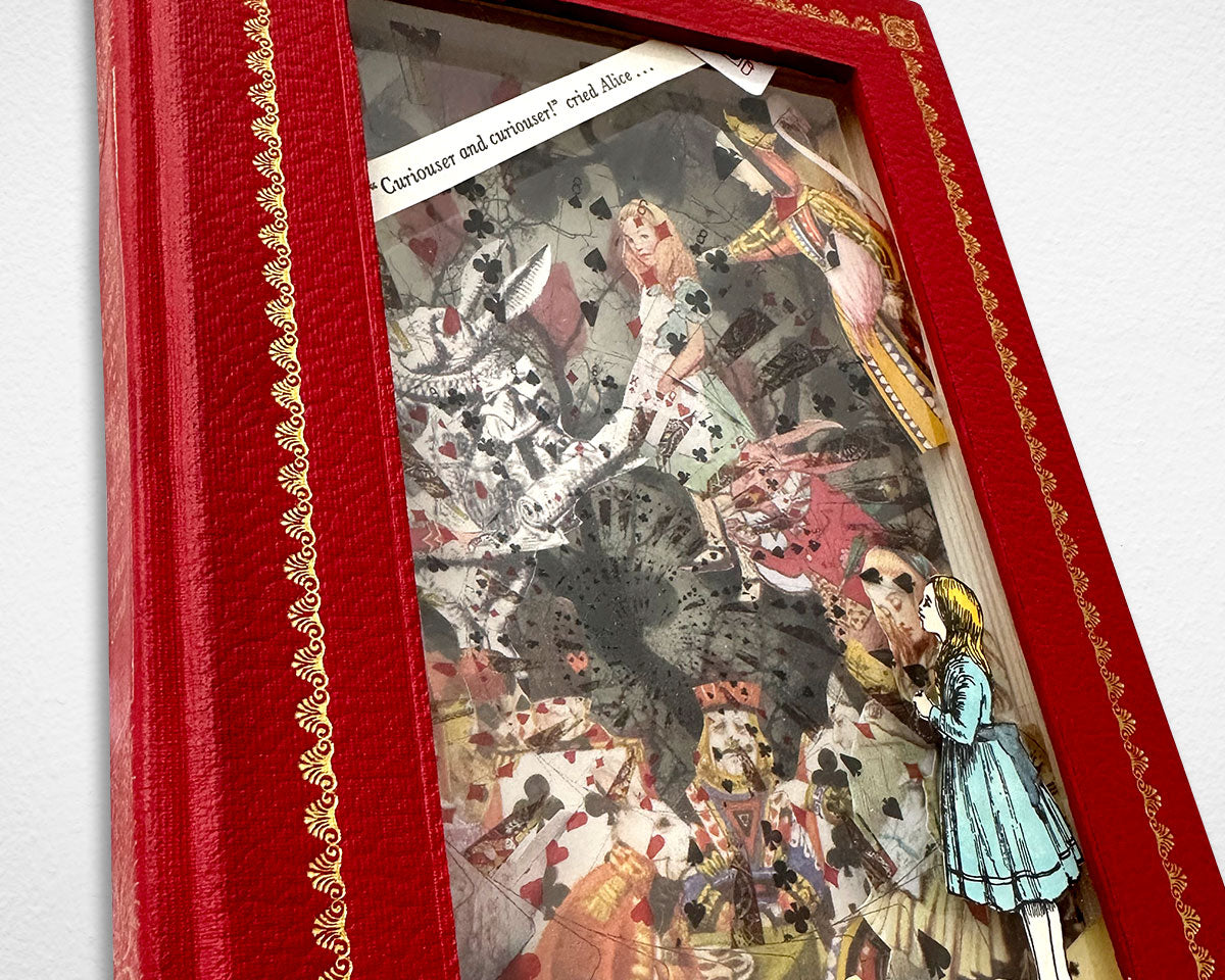Detail of Alice in Wonderland diorama by Glen Middleham