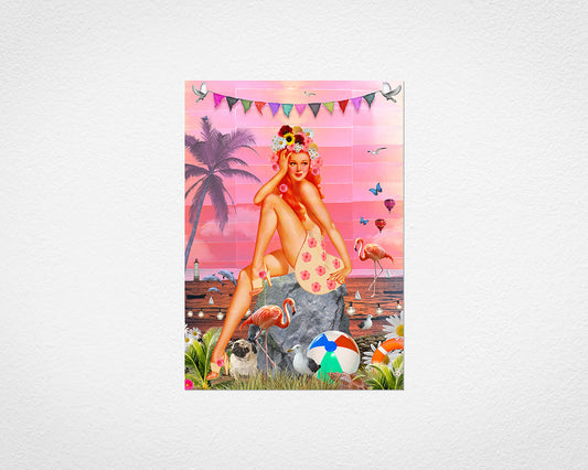 Beach Glamour (Pink) - image of print by Glen Middleham