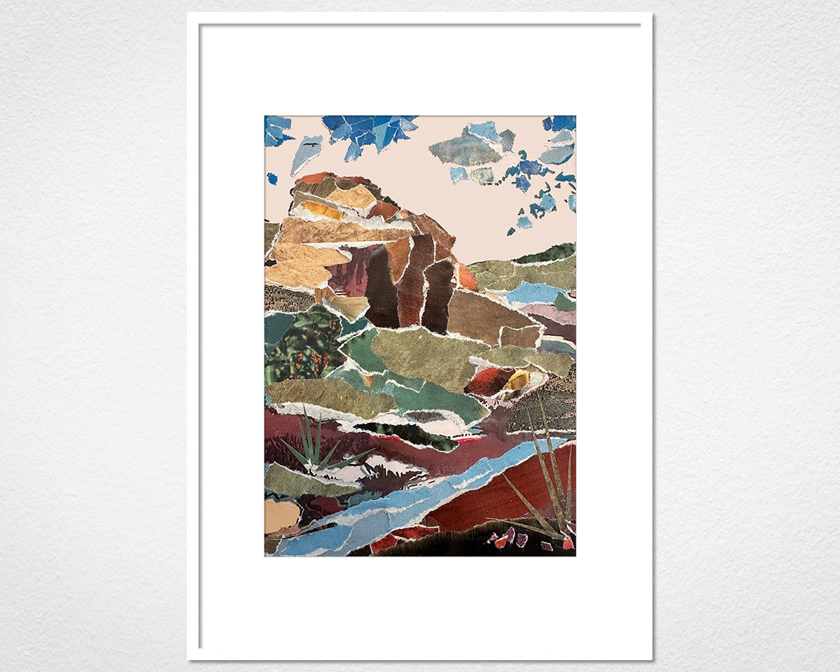 Dartmoor Moorland - image of mounted print by Glen Middleham in white frame