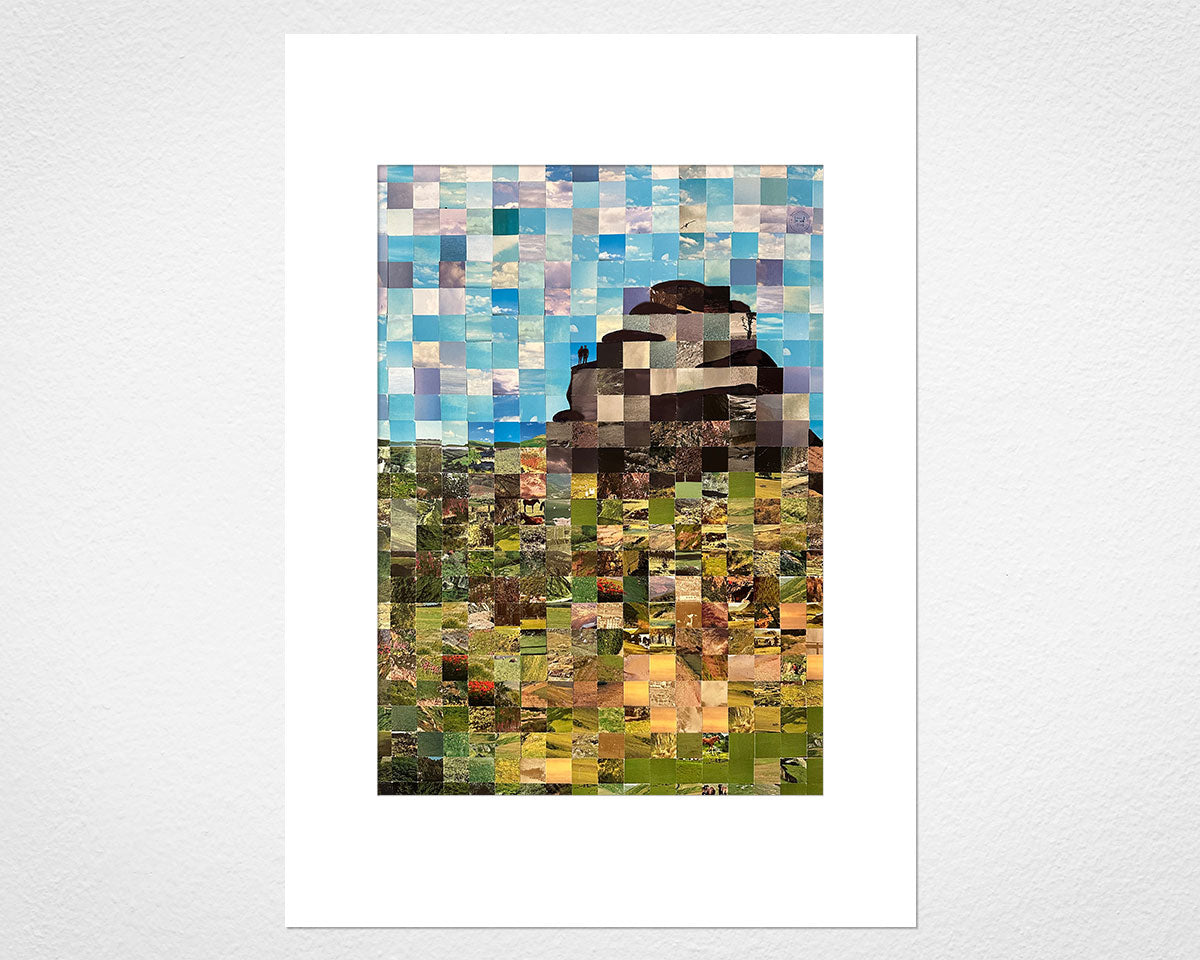 Dartmoor Postcard Squares - image of mounted print by Glen Middleham