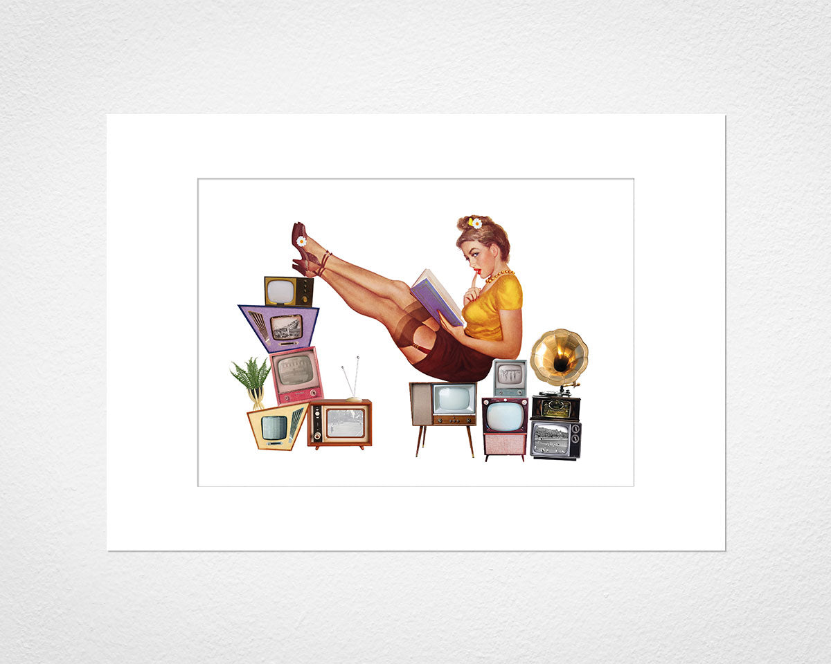 Glamour of Television (Reading) - image of mounted print by Glen Middleham