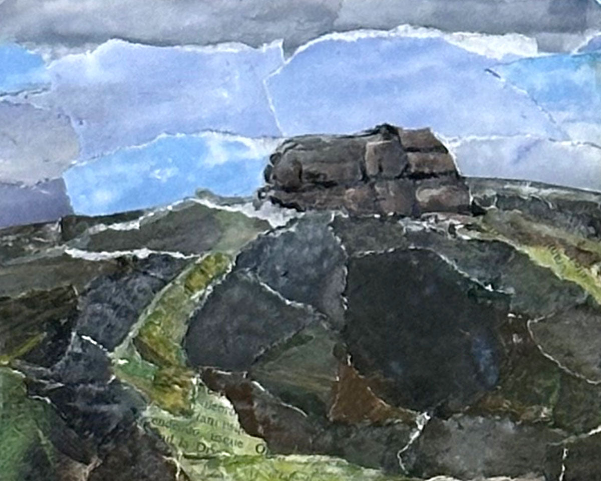 Detail of Haytor Triptych collage by Glen Middleham