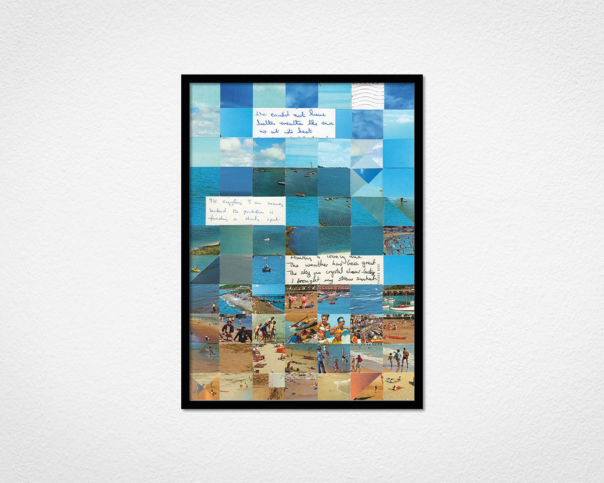 ‘It’s sizzling’ Squares - image of framed print by Glen Middleham in black frame