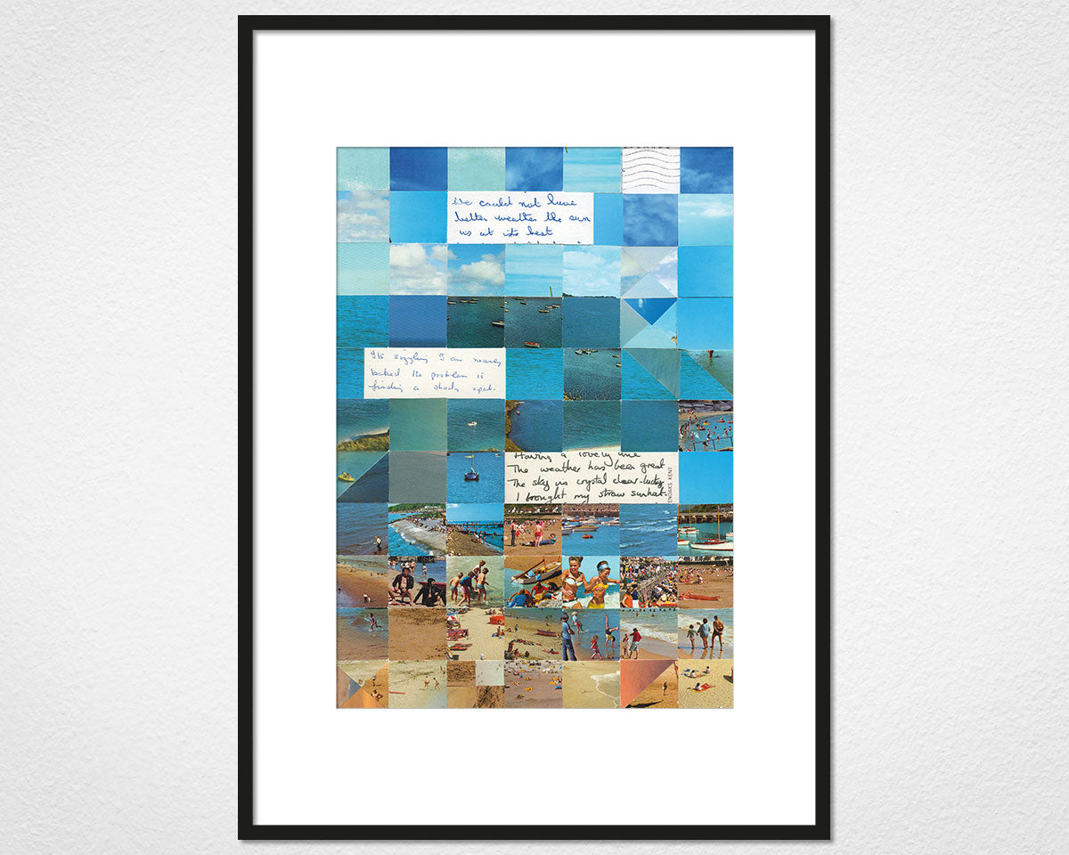 ‘It’s sizzling’ Squares - image of mounted print by Glen Middleham in black frame