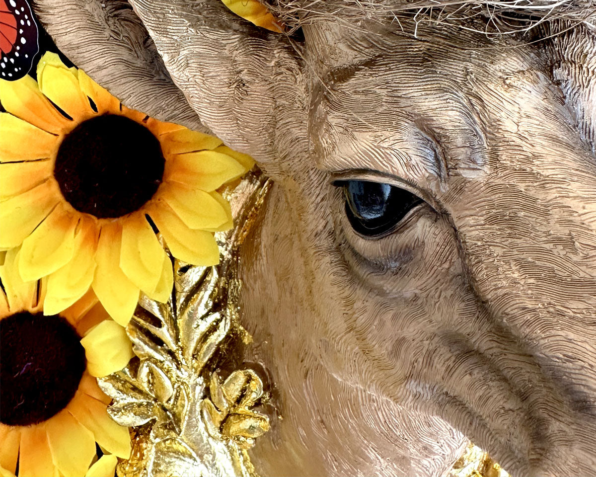 'My Monarch' artwork featuring a deer and butterflies by Glen Middleham
