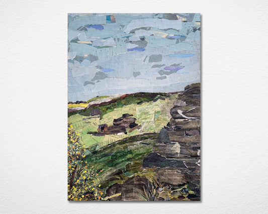 Physical Geography of Dartmoor original collage by Glen Middleham