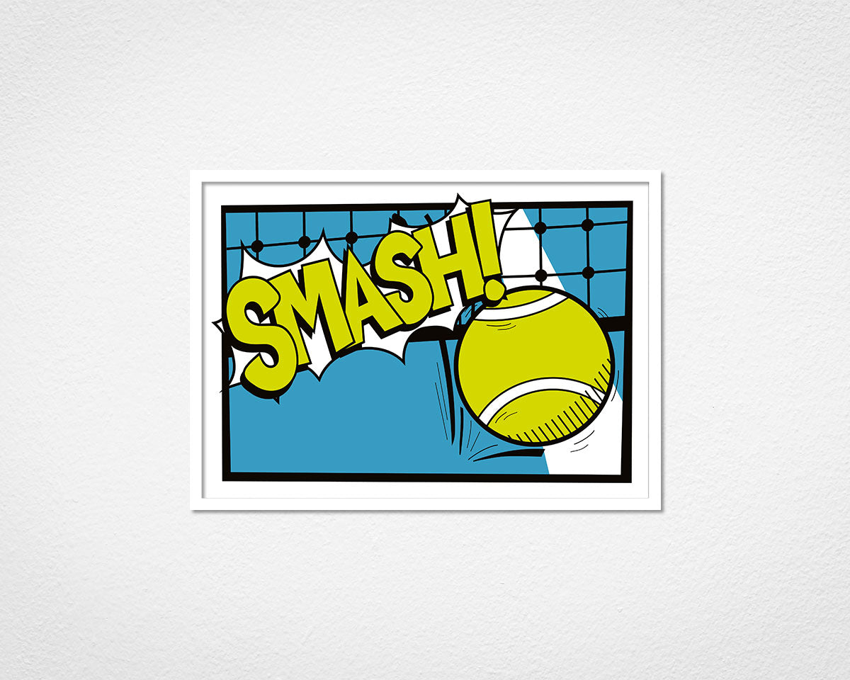 Smash! - image of framed print by Michael Jones in white frame