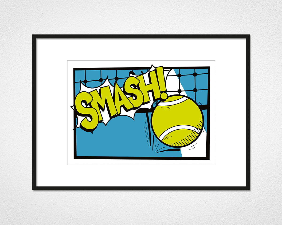 Smash! - image of mounted print by Michael Jones in black frame