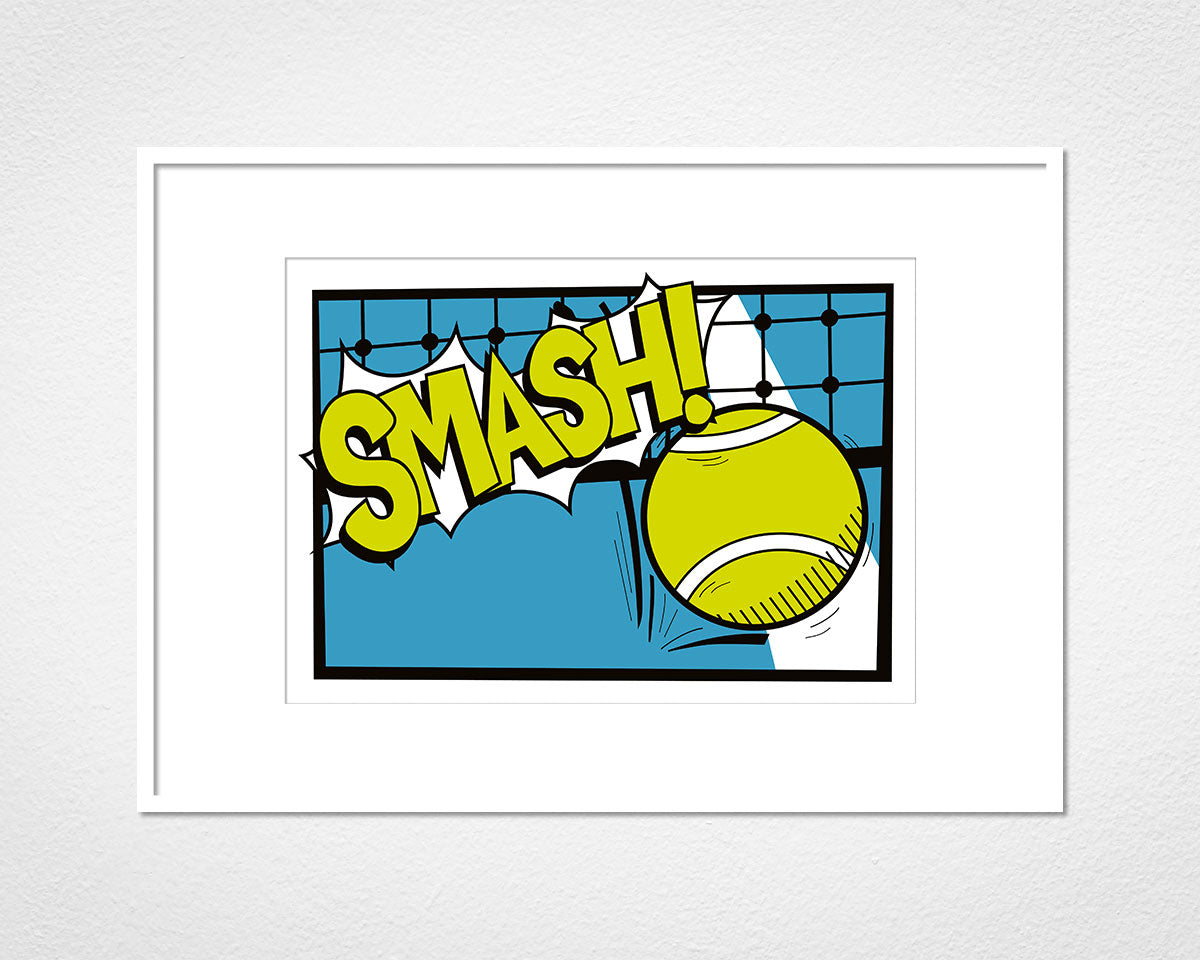 Smash! - image of mounted print by Michael Jones in white frame