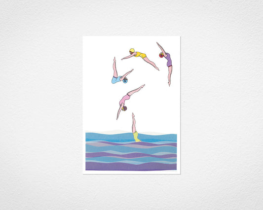 Vintage Divers - image of print by Glen Middleham