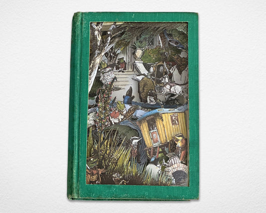 'Wind in the Willows' vintage book papercut diorama by Glen Middleham