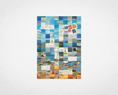 Boats Squares - image of print by Glen Middleham