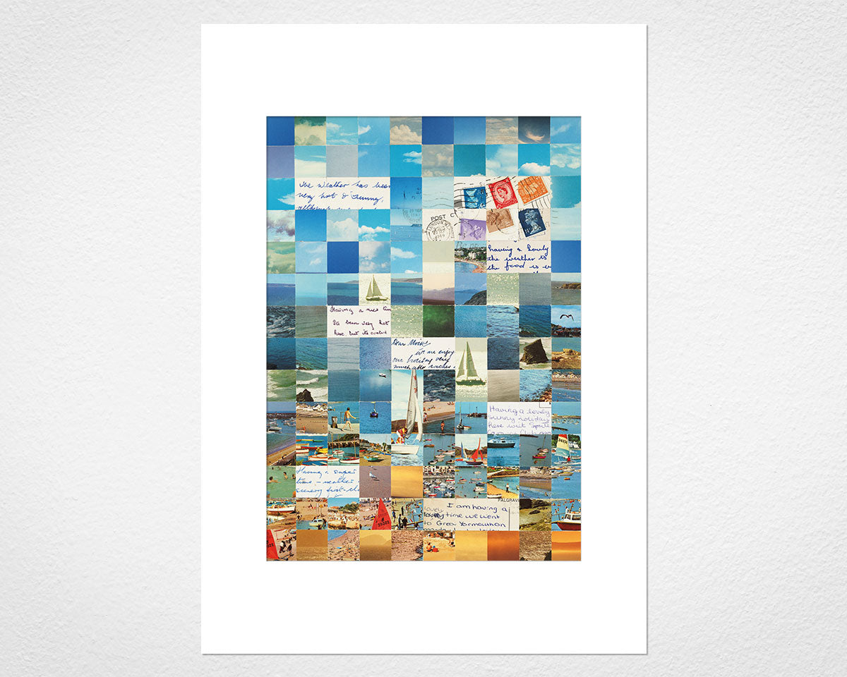 Boats Squares - image of mounted print by Glen Middleham