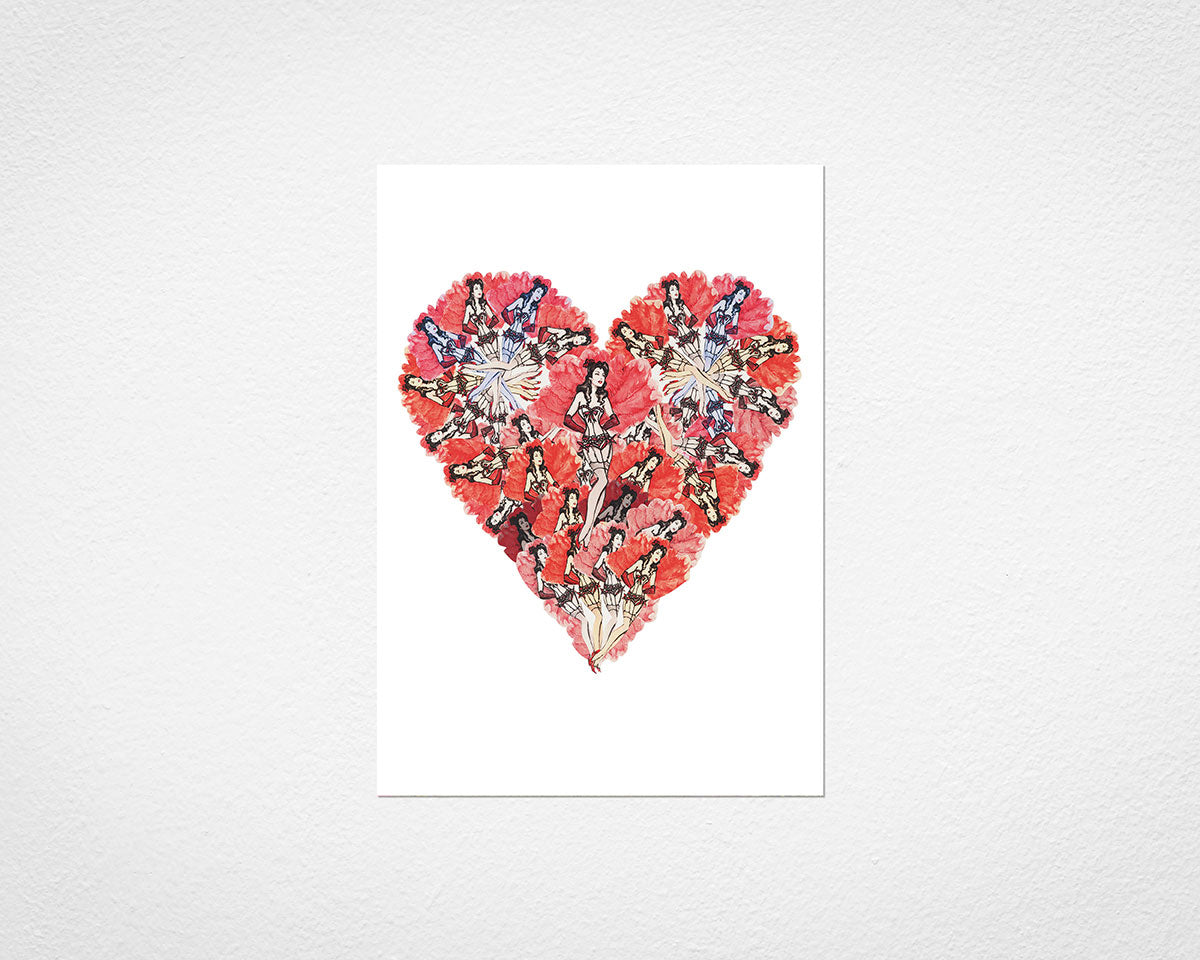 Burlesque Heart - image of print by Glen Middleham