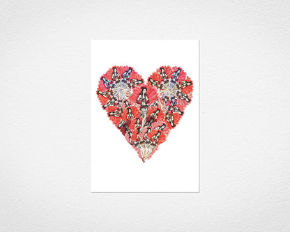 Burlesque Heart - image of print by Glen Middleham