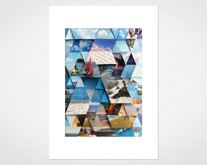 Crashing Waves Triangles - image of mounted print by Glen Middleham