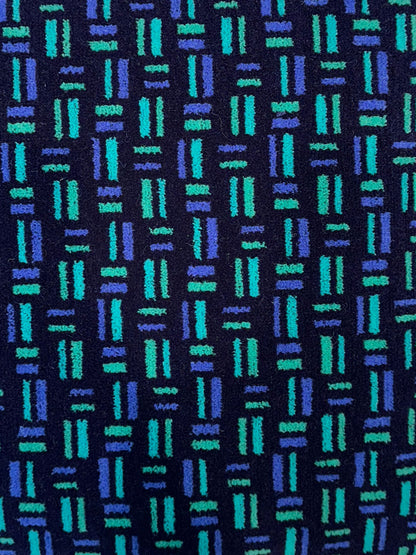 Moquette cushion detail - Blue with turquoise rectangles