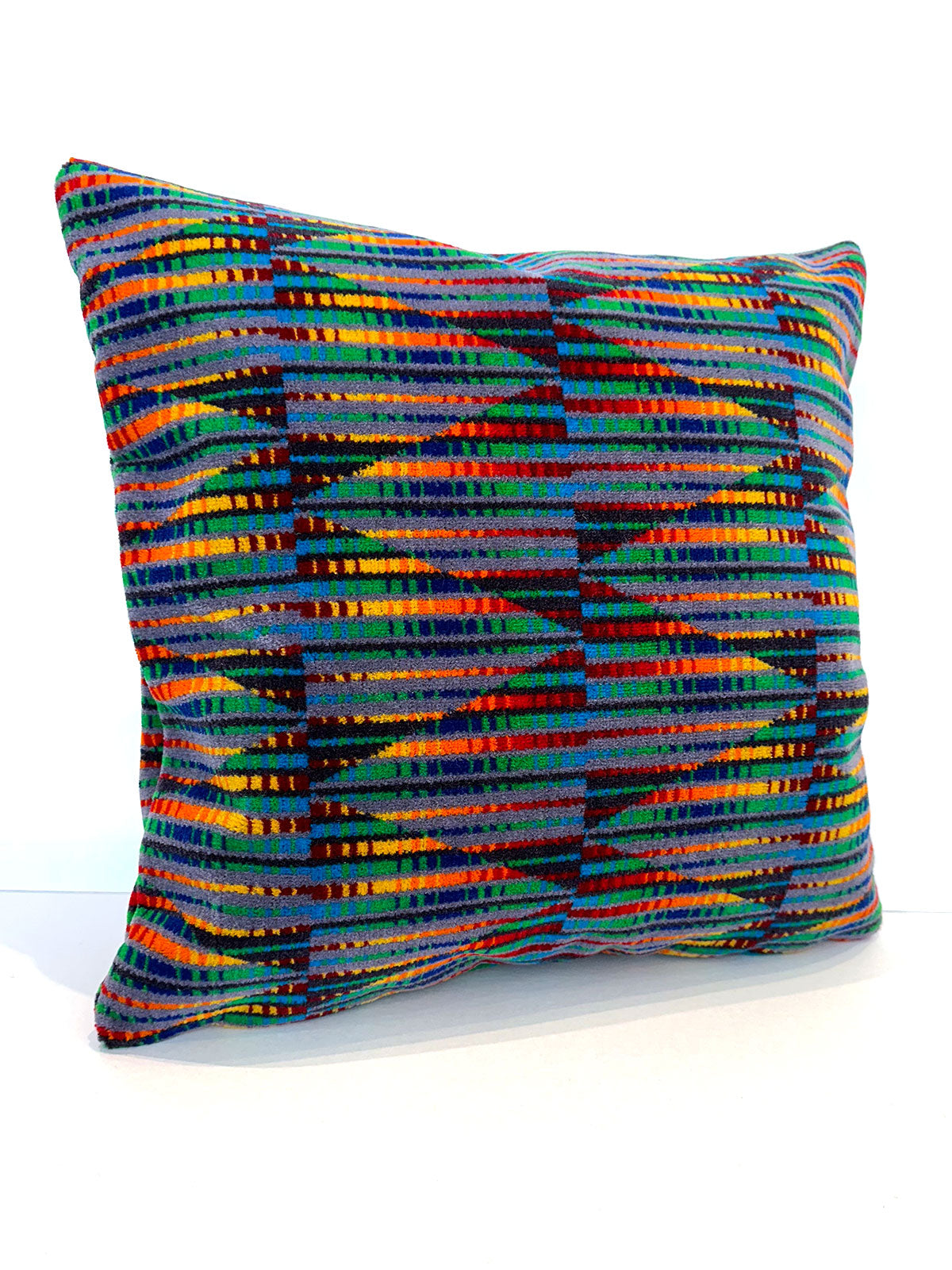 Moquette cushion - Multicoloured lines