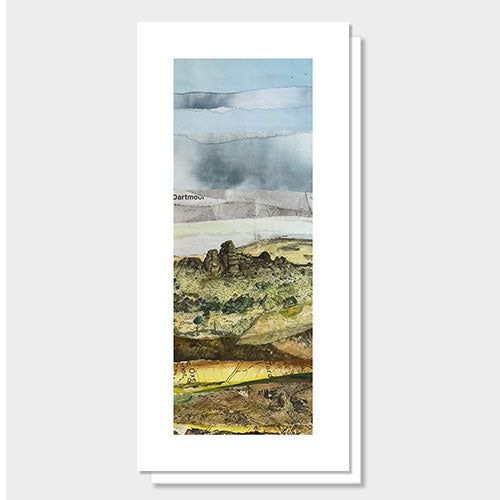 Greetings card of a collage of Dartmoor National Park in Devon