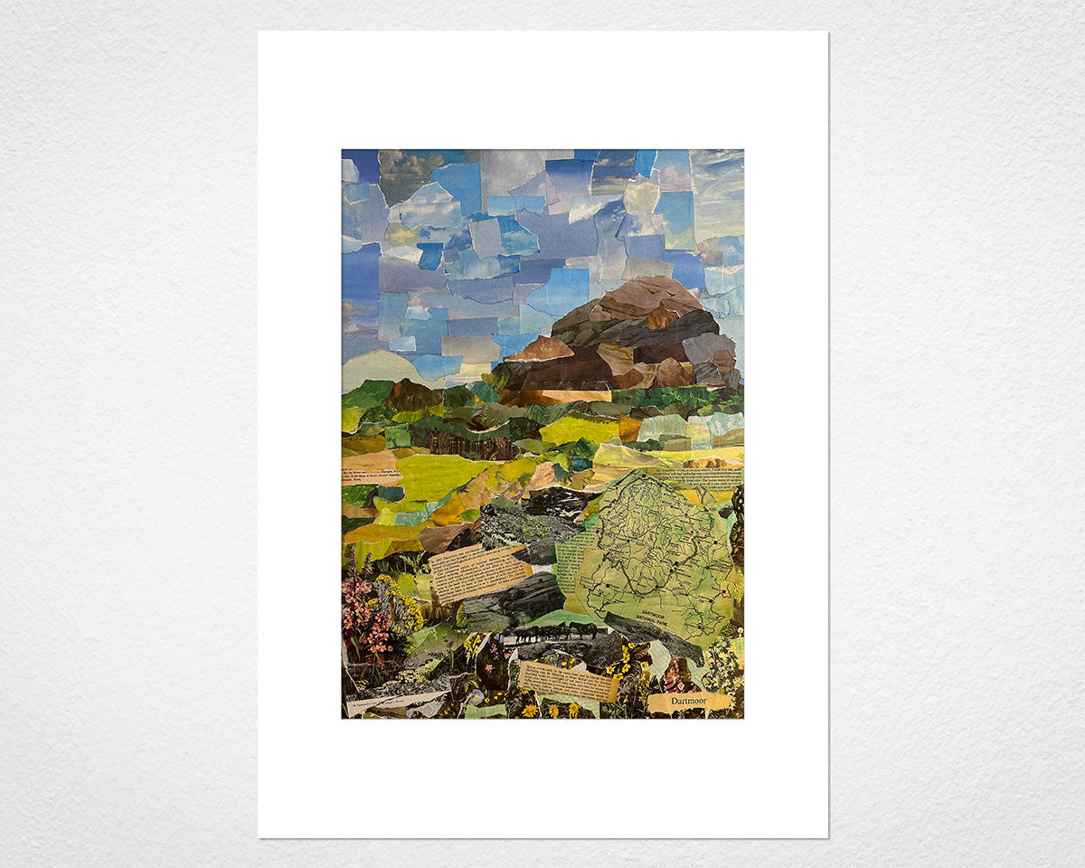 Dartmoor Collage - image of mounted print by Glen Middleham