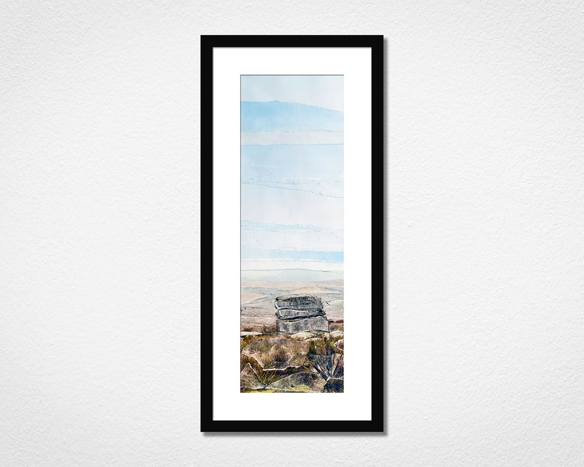 Original framed collage of Dartmoor National Park in Devon
