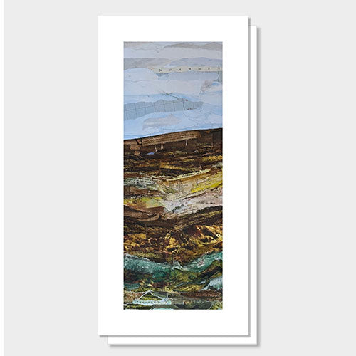Greetings card featuring an original art collage capturing Dartmoor National Park in Devon