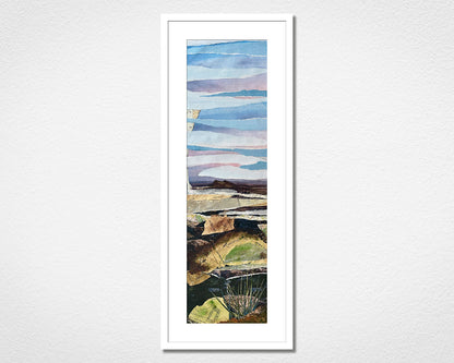 Image of an original framed art collage of Dartmoor National Park in Devon