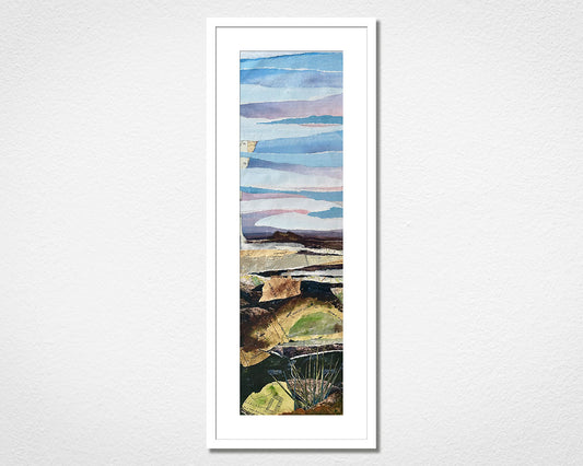 Image of an original framed art collage of Dartmoor National Park in Devon