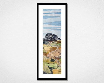 Framed art collage of Haytor in Dartmoor National Park in Devon