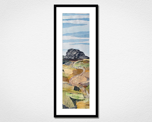Framed art collage of Haytor in Dartmoor National Park in Devon