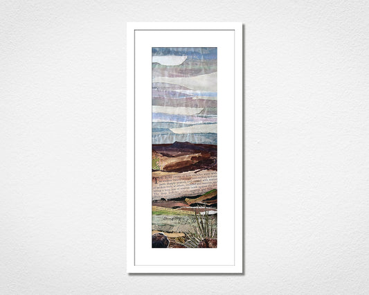 Image of an original framed art collage of Dartmoor National Park in Devon