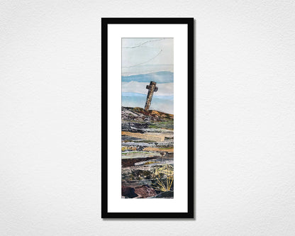 Image of an original framed art collage of Dartmoor National Park in Devon