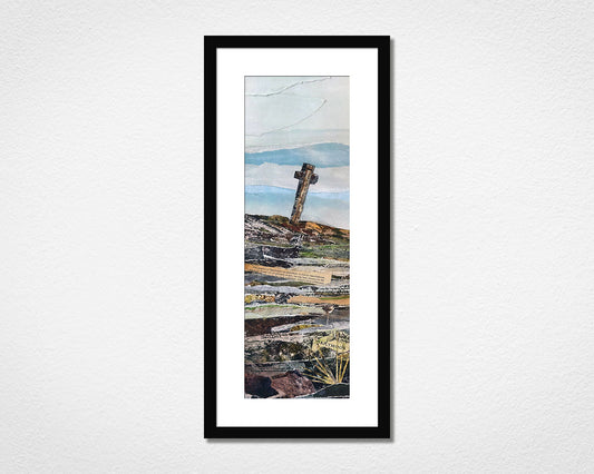 Image of an original framed art collage of Dartmoor National Park in Devon
