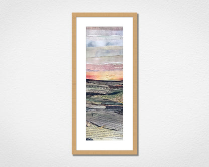 Framed collage artwork depicting Dartmoor National Park in Devon