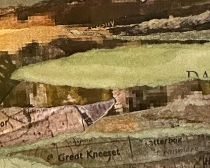 Framed collage art capturing Dartmoor National Park in Devon 