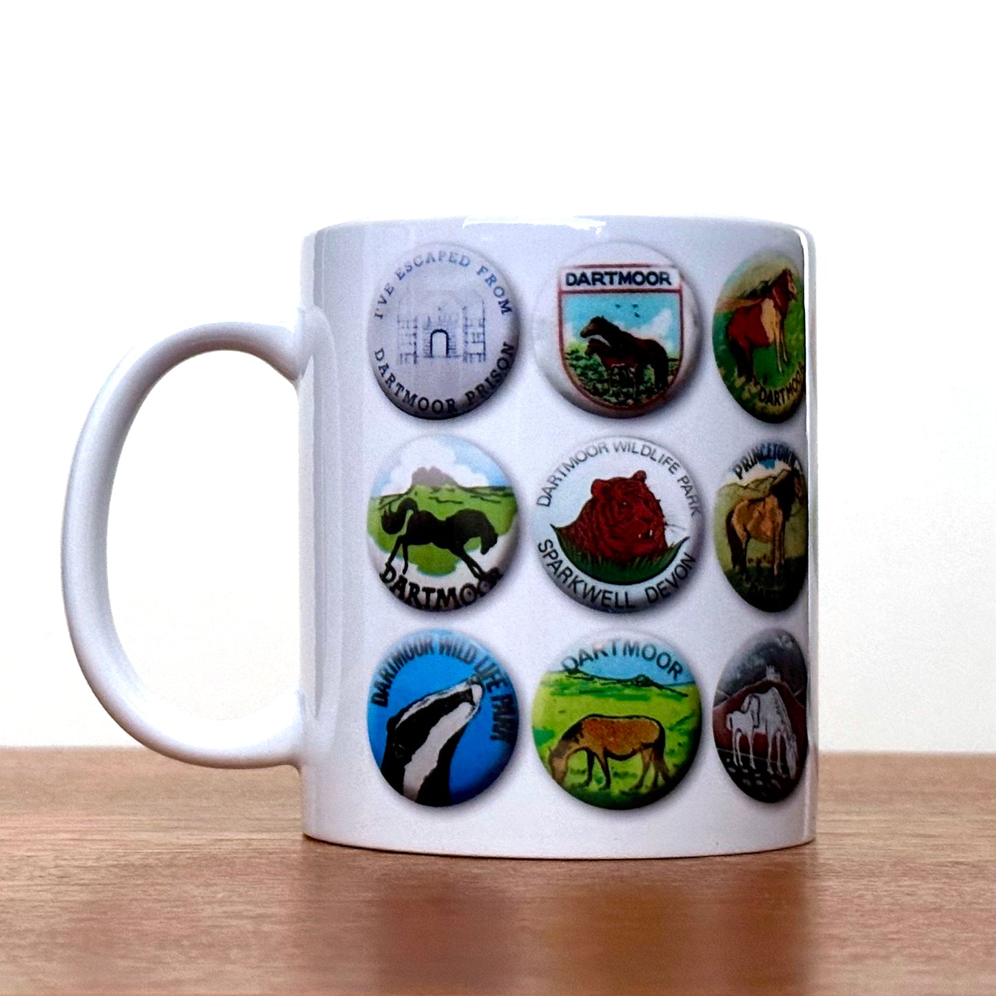 Vintage Dartmoor Badges Ceramic mug