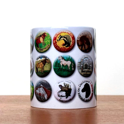 Vintage Dartmoor Badges Ceramic mug