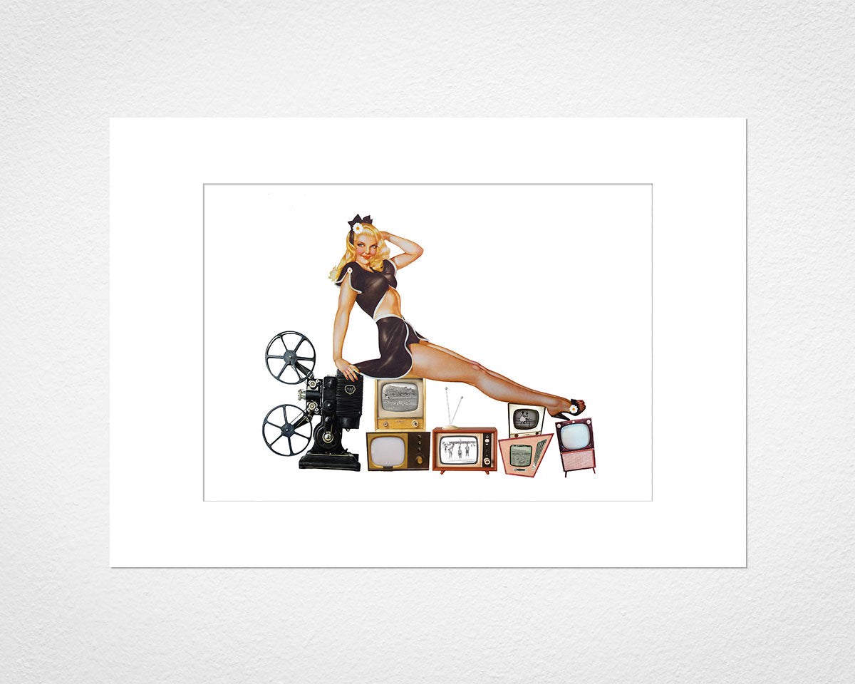 Glamour of Television (Posing) - image of mounted print by Glen Middleham