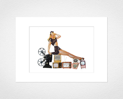 Glamour of Television (Posing) - image of mounted print by Glen Middleham