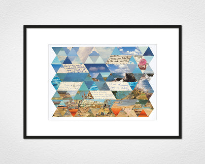 ‘Having the most wonderful holiday ever’ Triangles - image of mounted print by Glen Middleham in black frame