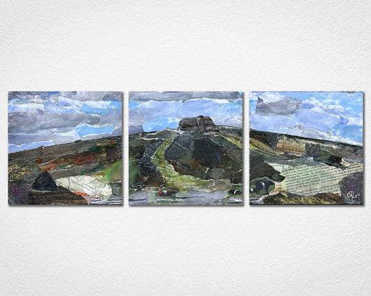 Haytor Triptych collage by Glen Middleham