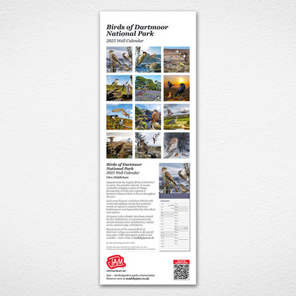 Birds of Dartmoor National Park 2025 Wall Calendar