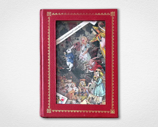 Alice in Wonderland paper cut vintage book diorama