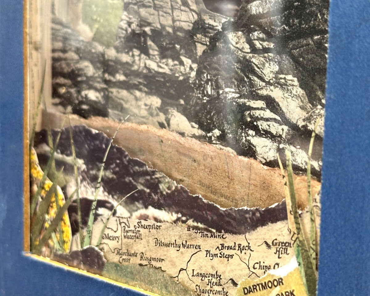 Days on Dartmoor diorama in a vintage book by Glen Middleham