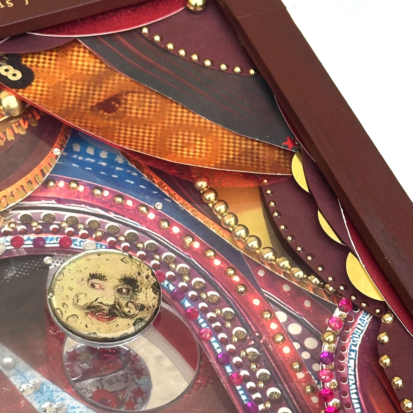 Diorama made using a vintage book celebrating Moulin Rouge and David Bowie