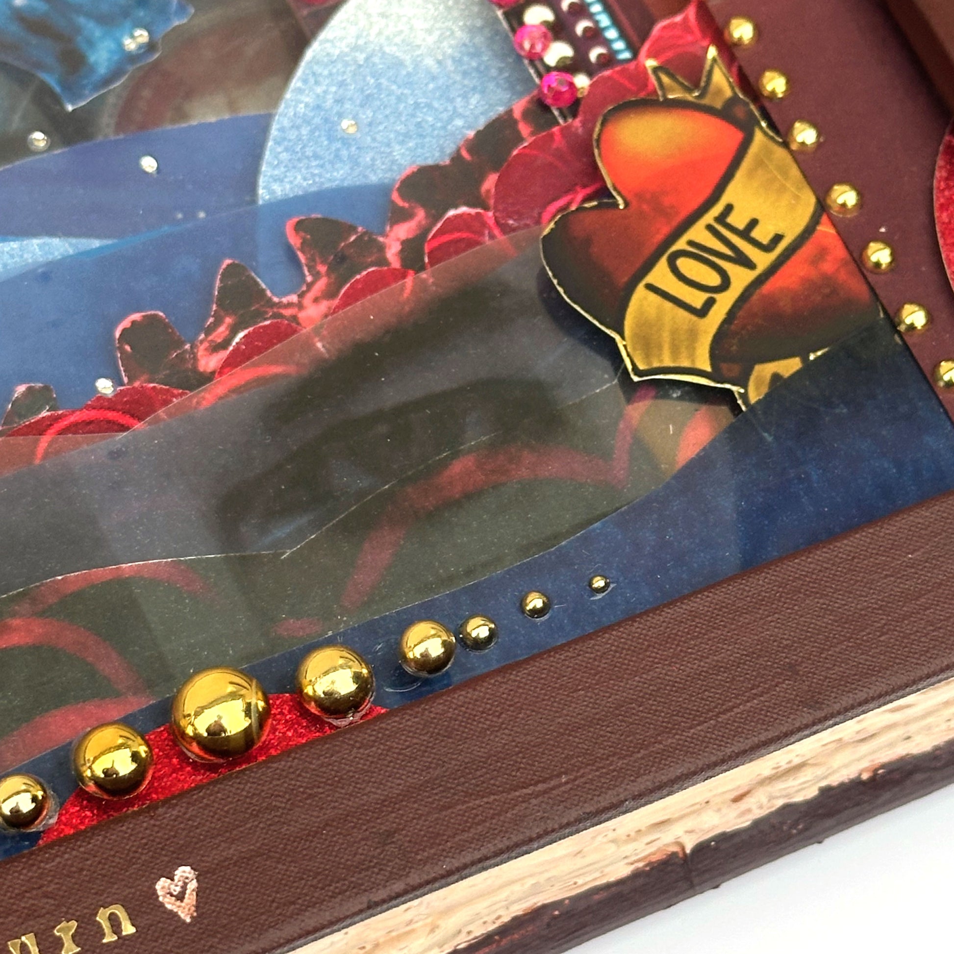 Diorama made using a vintage book celebrating Moulin Rouge and David Bowie