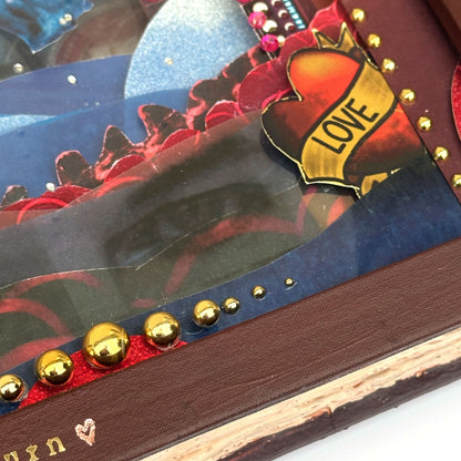Diorama made using a vintage book celebrating Moulin Rouge and David Bowie