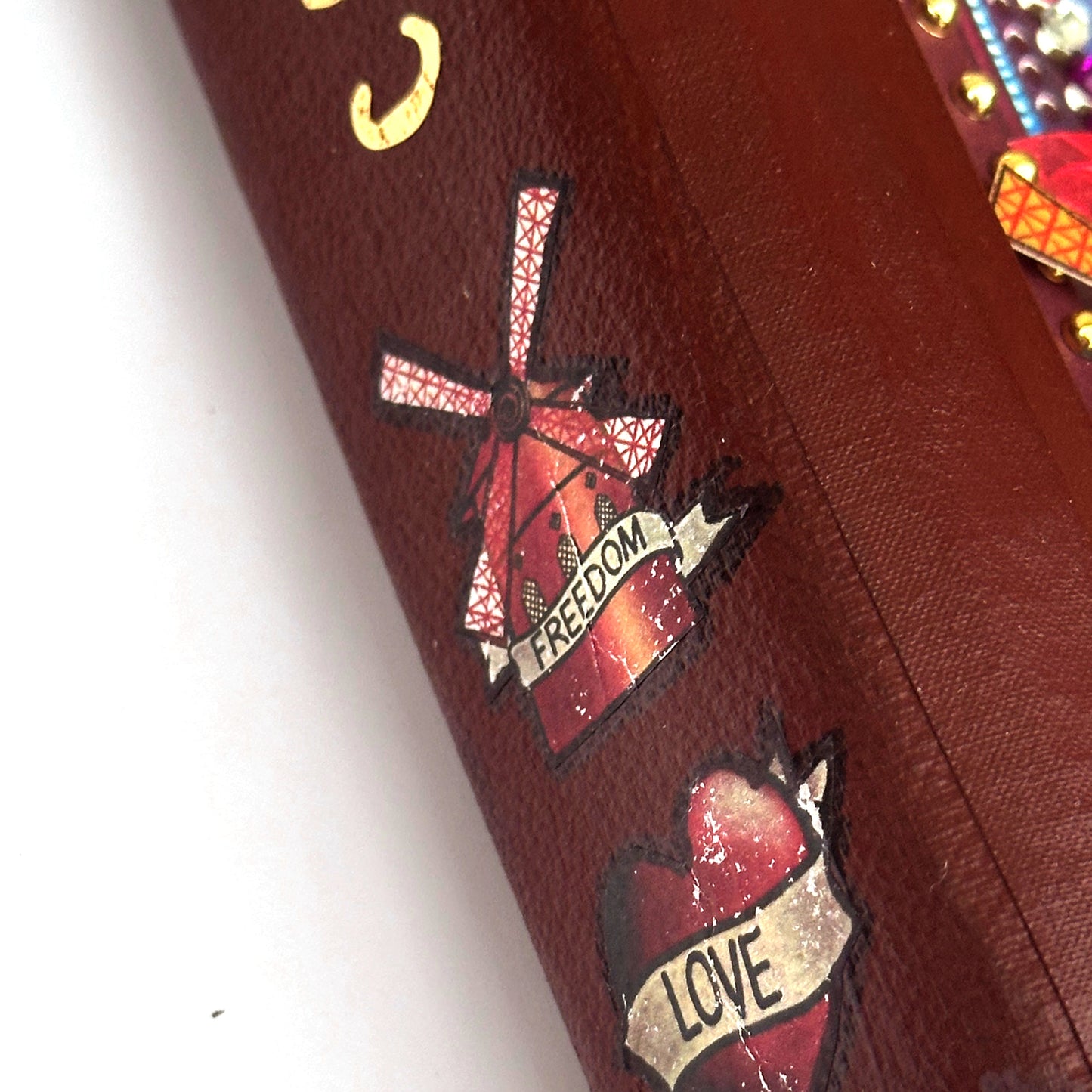 Diorama made using a vintage book celebrating Moulin Rouge and David Bowie